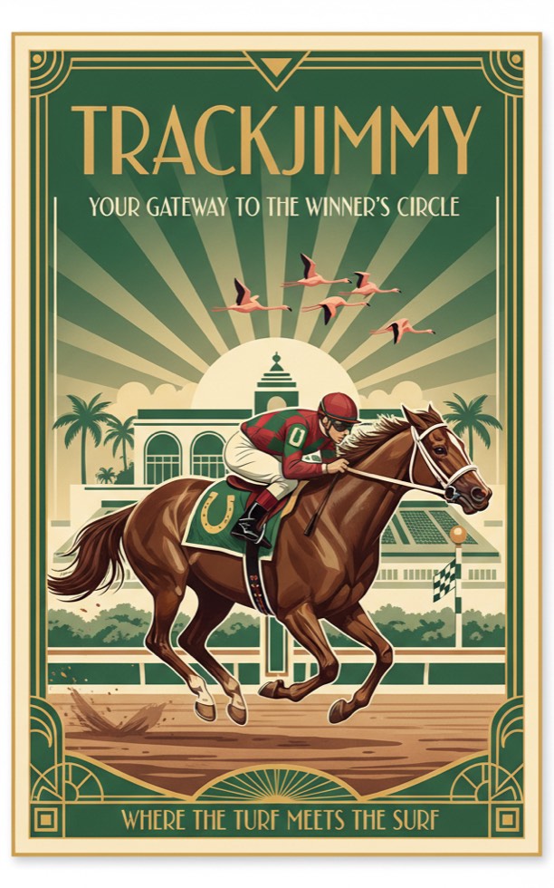 Track Jimmy vintage race poster — your gateway to the winner's circle